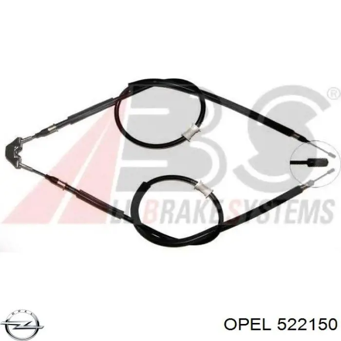 Comprar 522150 Opel Cable de freno de mano trasero derecho/izquierdo