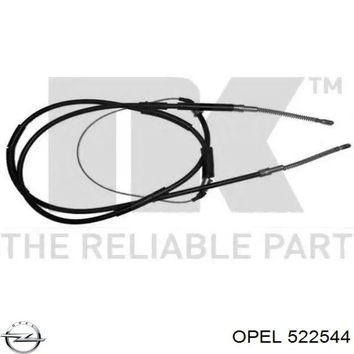 522544 Opel cable de freno de mano trasero derecho/izquierdo