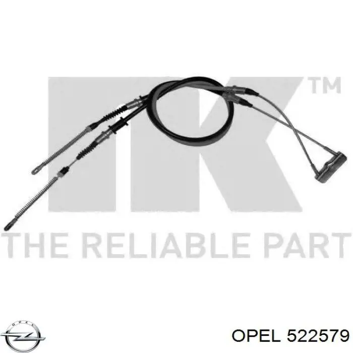 522579 Opel cable de freno de mano trasero derecho/izquierdo