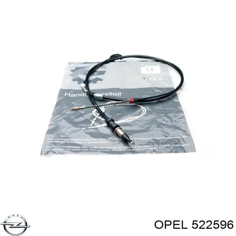 522596 Opel cable de freno de mano trasero derecho