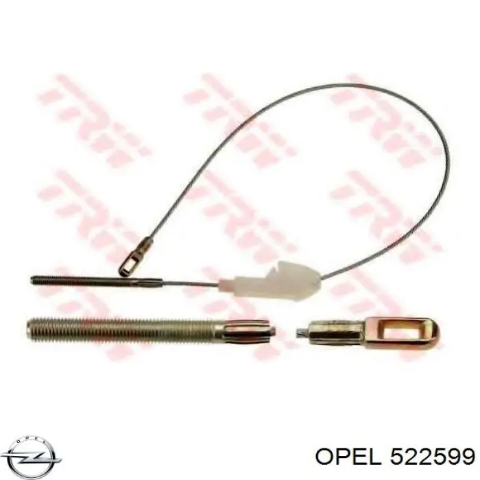 522599 Opel cable de freno de mano trasero izquierdo