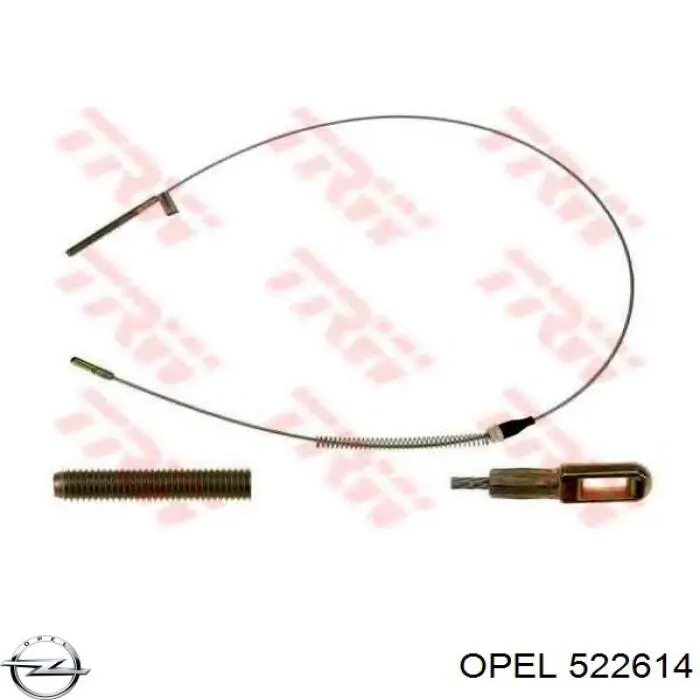 522614 Opel cable de freno de mano trasero derecho