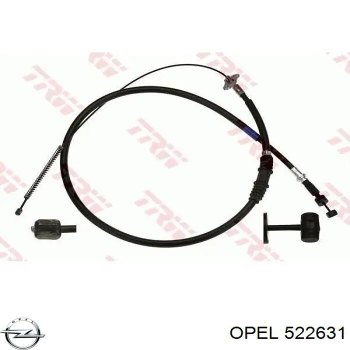 522631 Opel cable de freno de mano trasero izquierdo