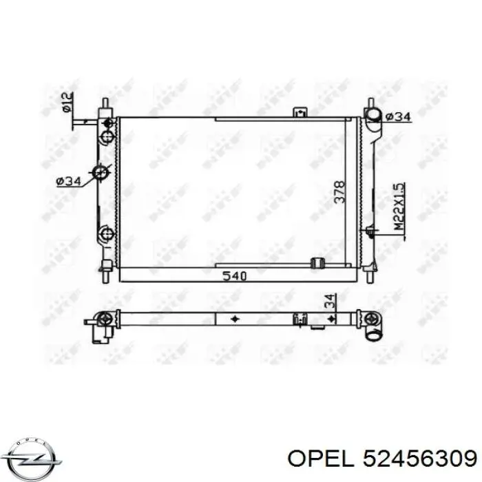 52456309 Opel radiador refrigeración del motor