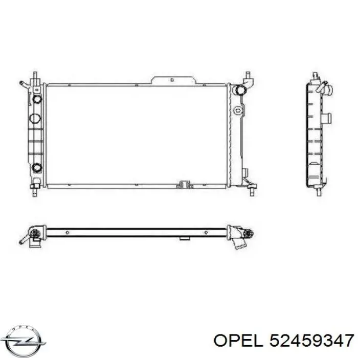 52459347 Opel radiador refrigeración del motor