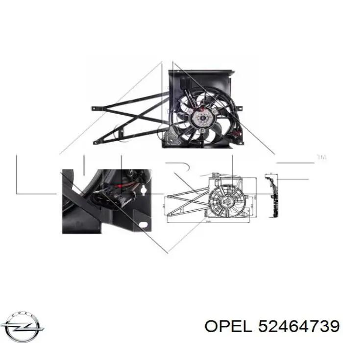 52464739 Opel ventilador, refrigeración del motor