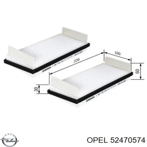 52470574 Opel filtro de habitáculo