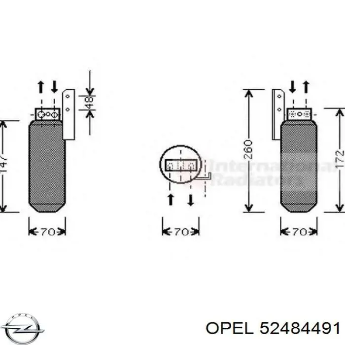 52484491 Opel receptor-secador del aire acondicionado