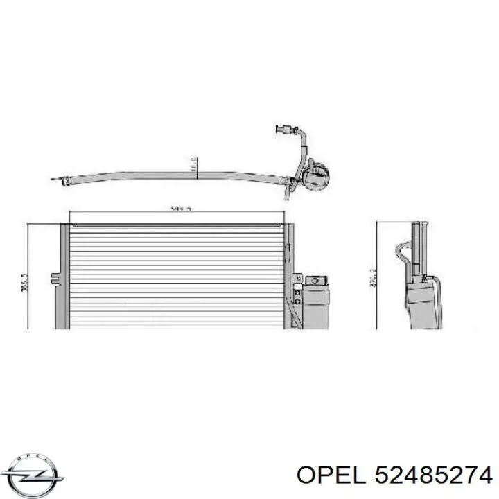 52485274 Opel condensador aire acondicionado