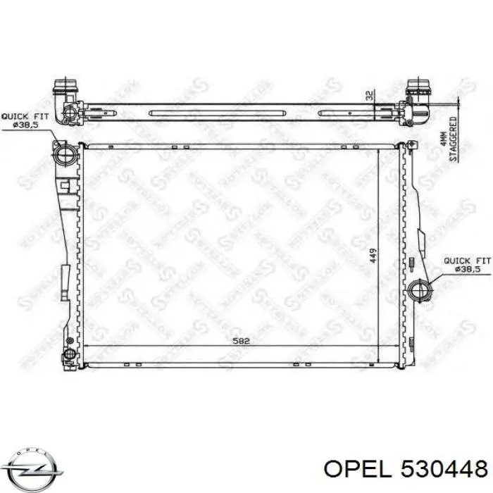 530448 Opel anillo sensor, abs