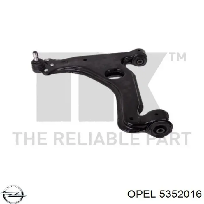 5352016 Opel barra oscilante, suspensión de ruedas delantera, inferior izquierda