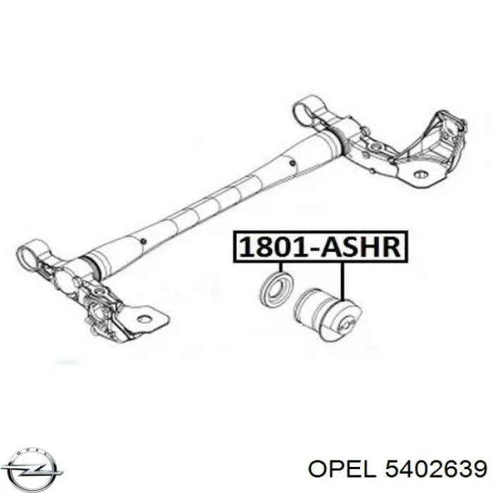 5402639 Opel suspensión, cuerpo del eje trasero