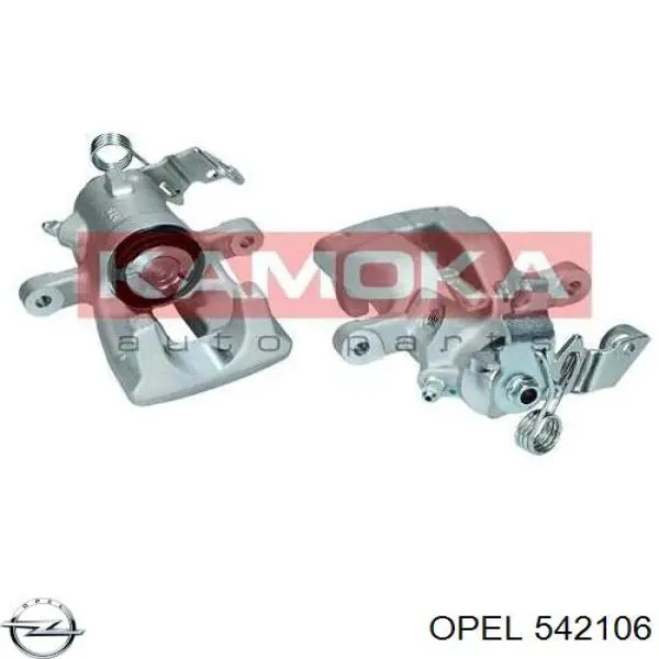 Pinza de freno trasera derecha 542106 Opel