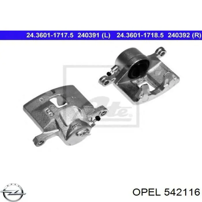 542116 Opel pinza de freno delantera izquierda