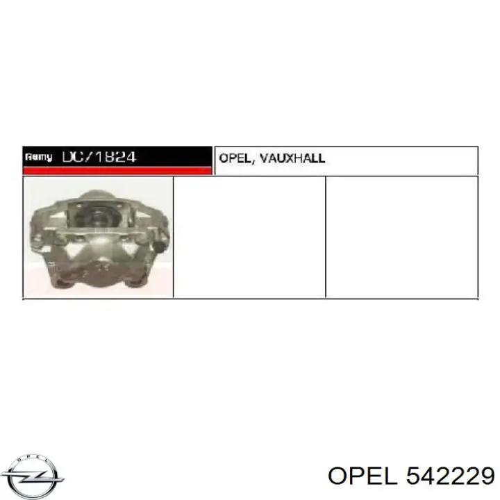 Pinza de freno trasera izquierda Opel 542229 precio, desde 63,96 EUR
