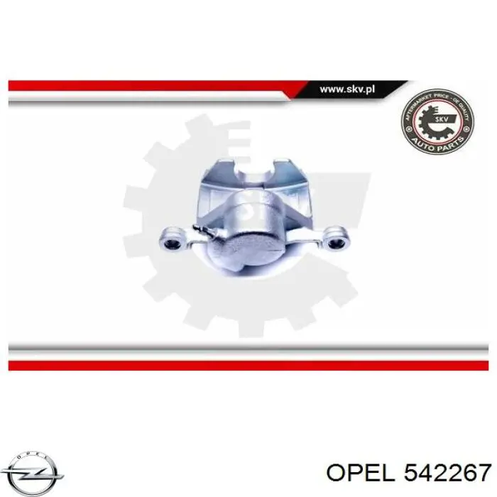542267 Opel pinza de freno trasera izquierda