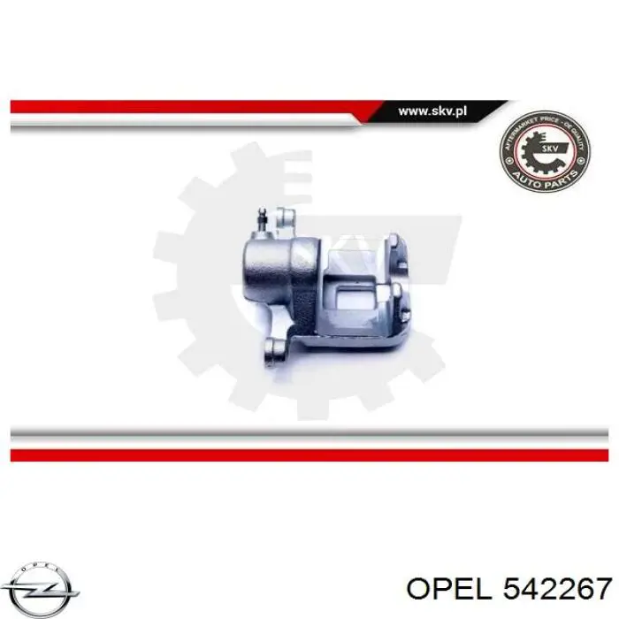 Pinza de freno trasera izquierda Opel 542267 precio, desde 44,77 EUR