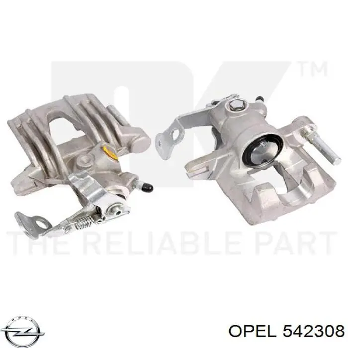 542308 Opel pinza de freno trasera izquierda