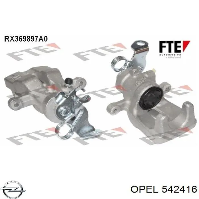 542416 Opel pinza de freno trasera izquierda