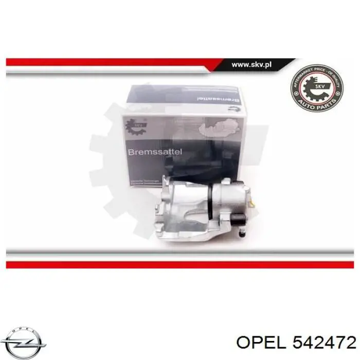 542472 Opel Pinza de freno delantera derecha