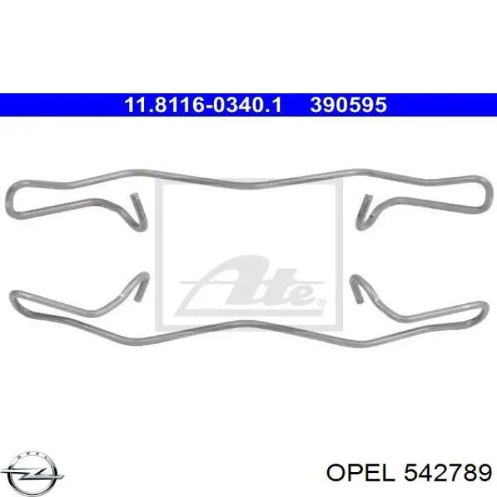 542789 Opel pinza de cierre