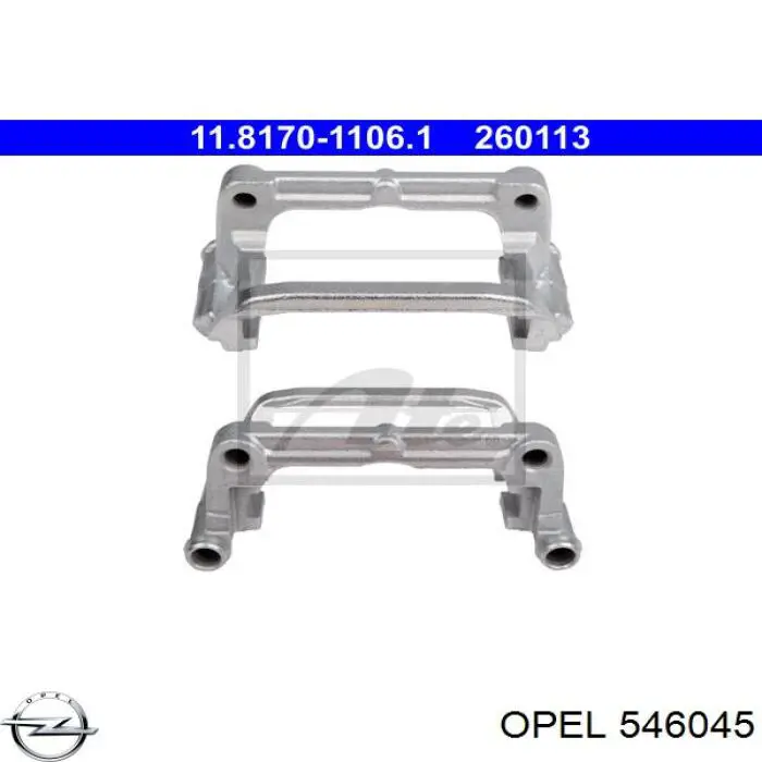 546045 Opel soporte, pinza de freno trasera