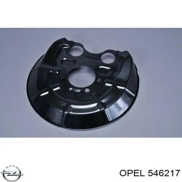 546217 Opel chapa protectora contra salpicaduras, disco de freno trasero derecho
