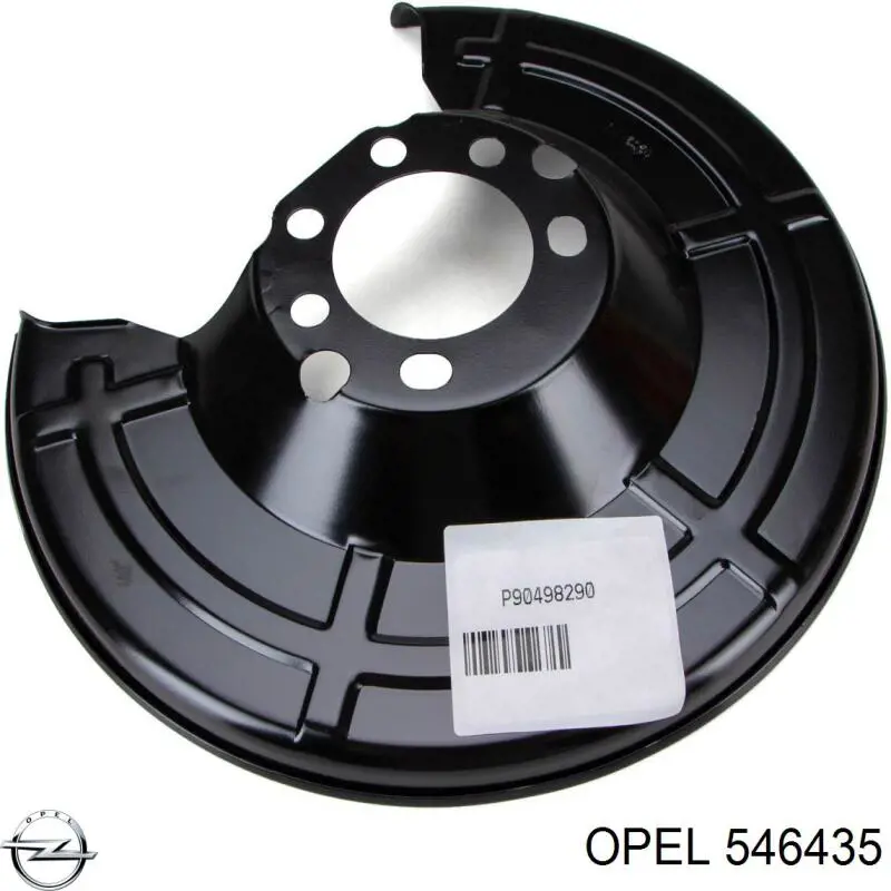 546435 Opel chapa protectora contra salpicaduras, disco de freno trasero