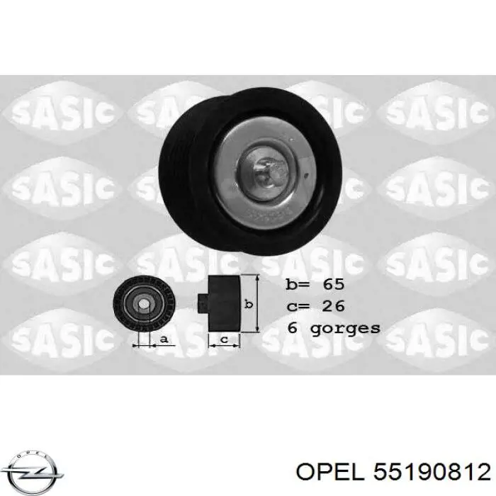 Polea inversión/guía, correa auxiliar servicios Opel 55190812 precio, desde 14,43 EUR