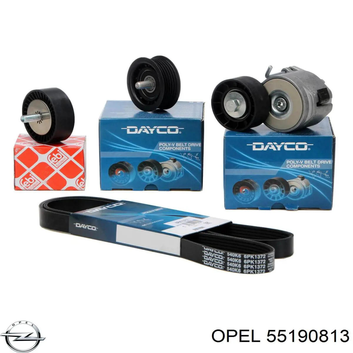 55190813 Opel Tensor de correa de alternador