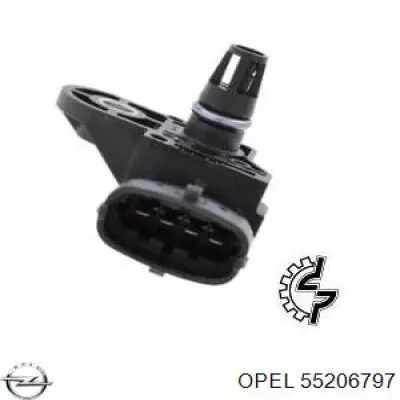 55206797 Opel sensor de presion de carga (inyeccion de aire turbina)