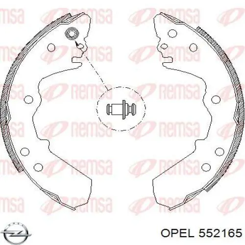 552165 Opel zapatas de frenos de tambor traseras