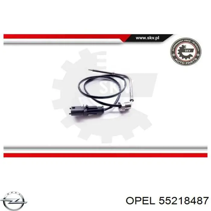 55218487 Opel sensor de temperatura, gas de escape, después de filtro hollín/partículas