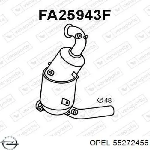 55272456 Opel DPF