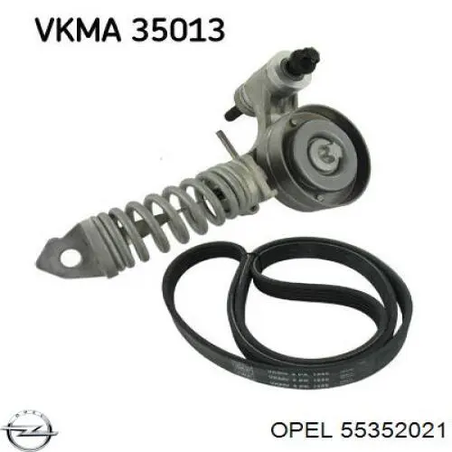 Tensor de correa poli V 55352021 Opel