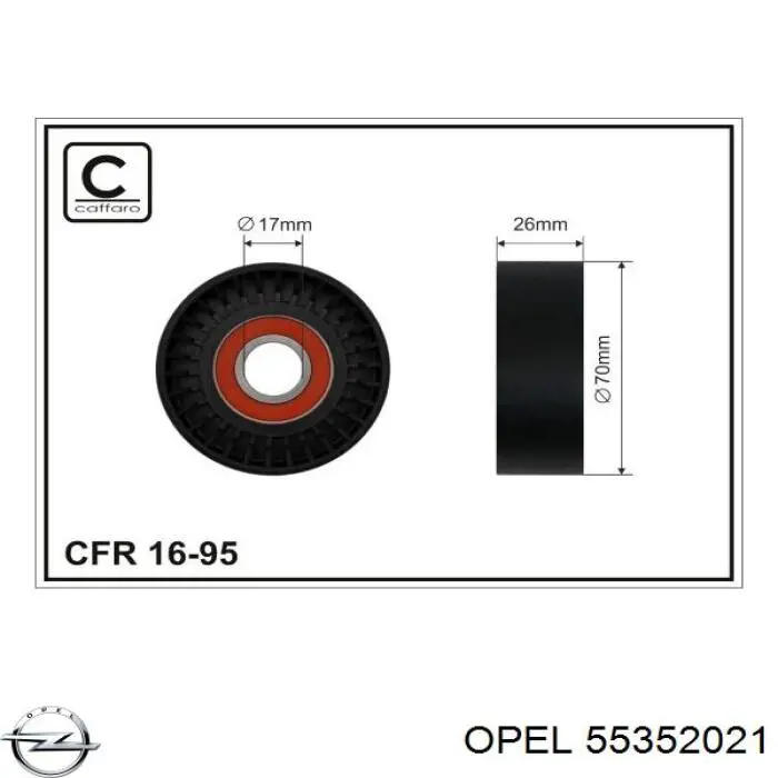 Tensor de la correa trapecial Opel 55352021 precio, desde 43,20 EUR