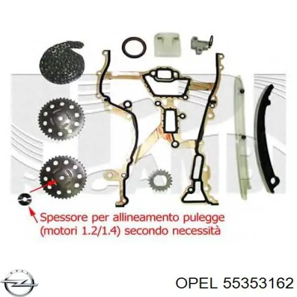 55353162 Opel rueda dentada, árbol de levas escape