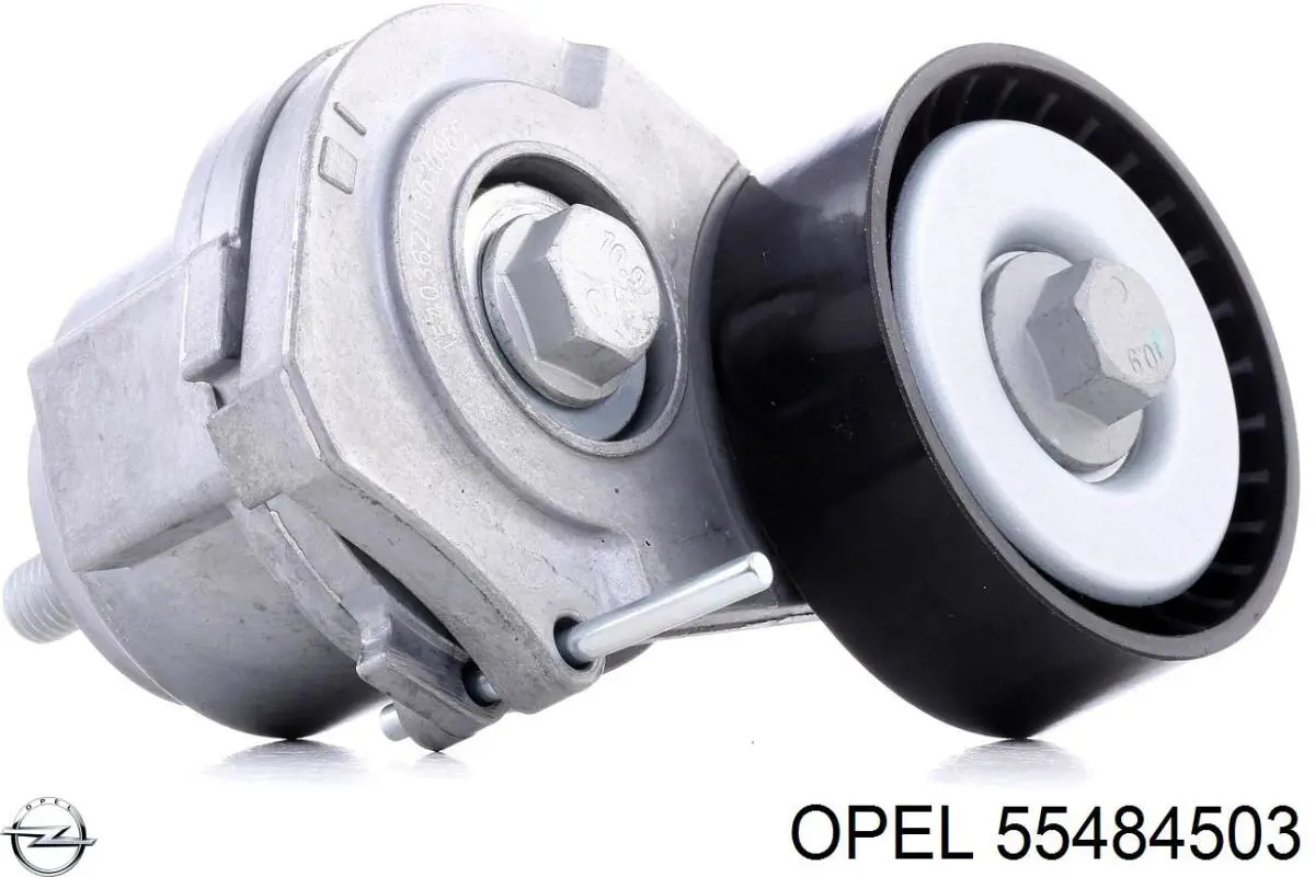 Tensor de la correa trapecial poli v Opel 1340266