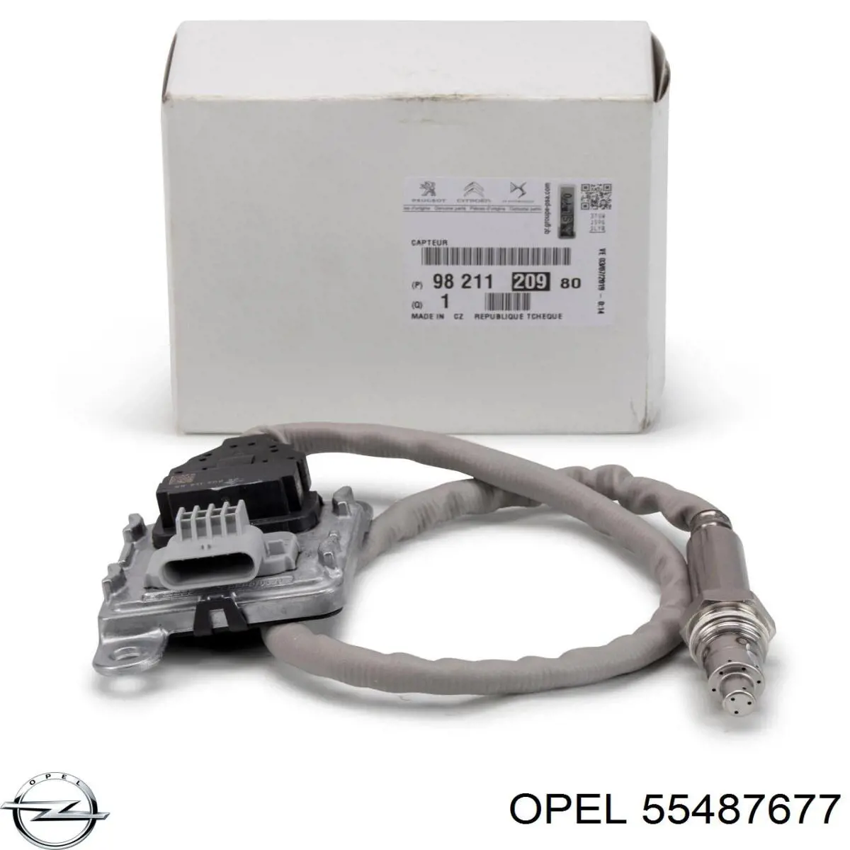 Sensor de óxidos de nitrógeno NOx trasero Opel 55487677