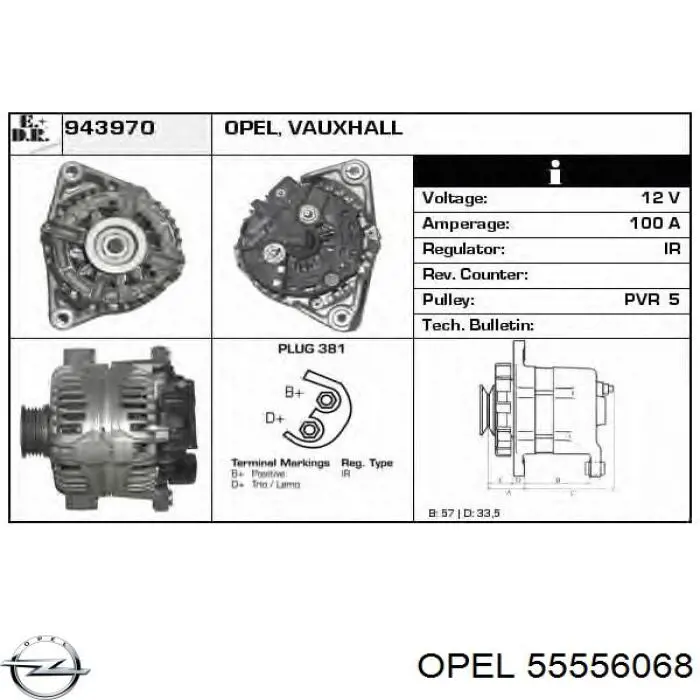 Comprar 55556068 Opel Dynamo