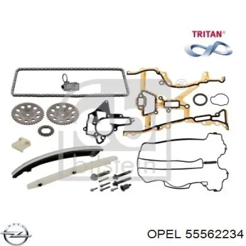Cadena de distribución 55562234 Opel