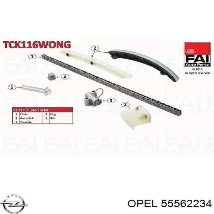 Cadena de distribución Opel 55562234 precio, desde 35,70 EUR