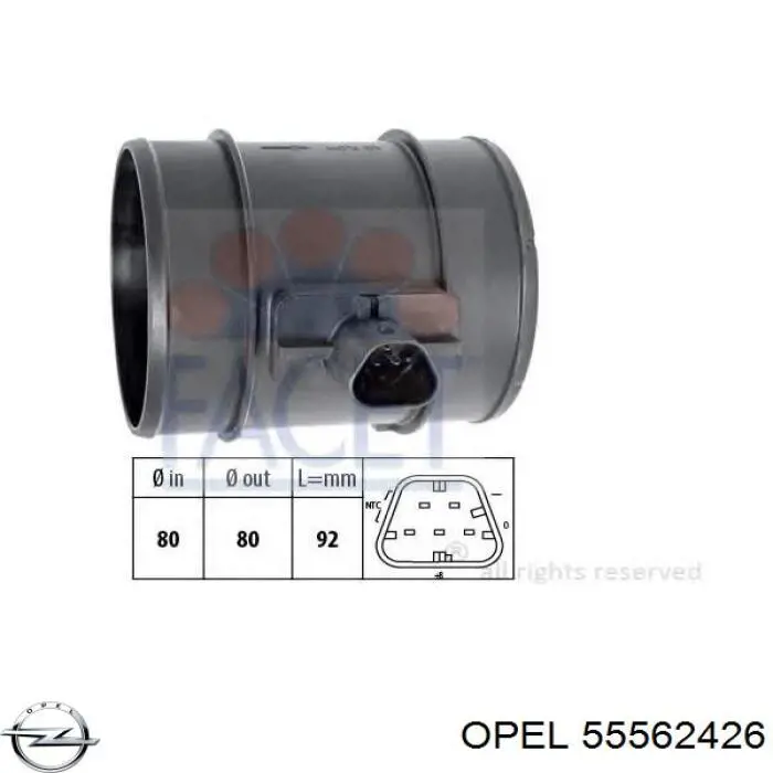 Comprar 55562426 Opel Sensor de masa de aire