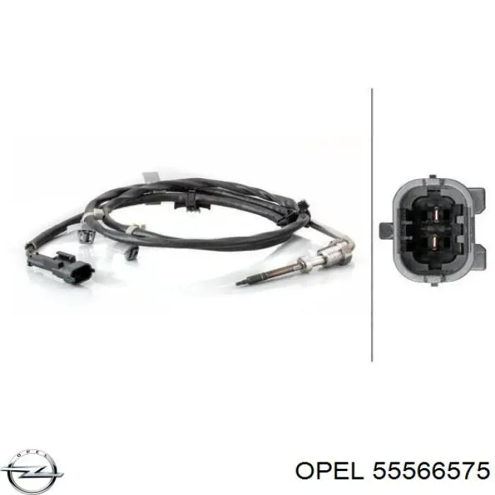 Sensor de temperatura de gases de escape antes del catalizador 55566575 Opel