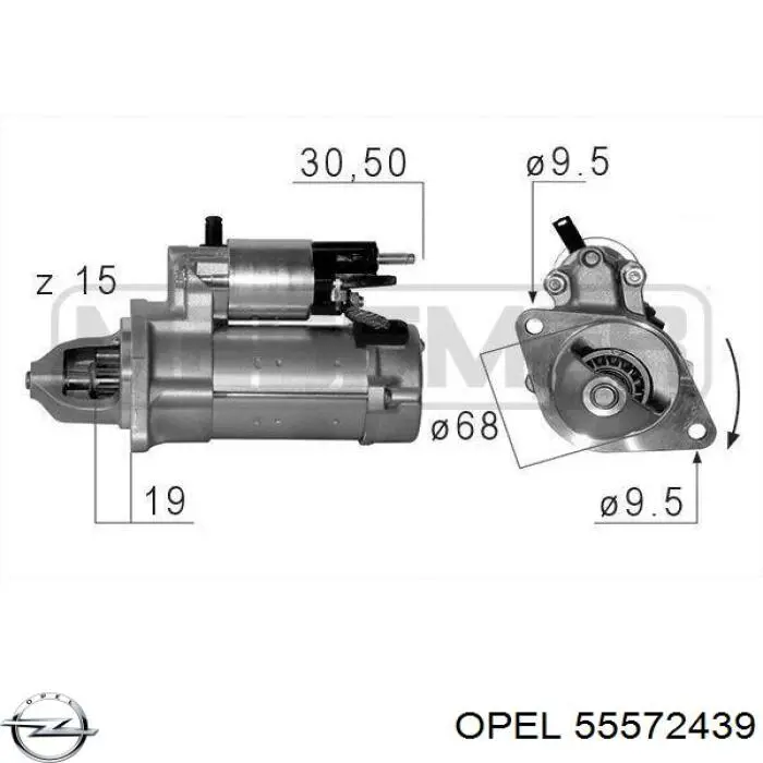 55572439 Opel motor de arranque