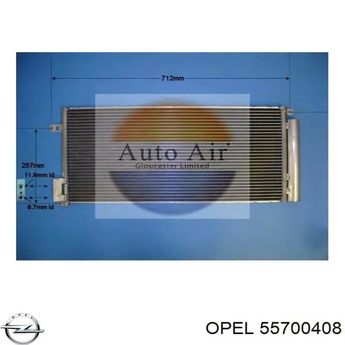 55700408 Opel condensador aire acondicionado