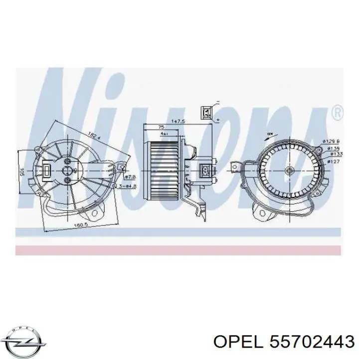 Motor eléctrico, ventilador habitáculo Opel Corsa X12