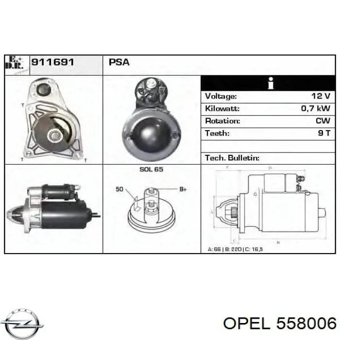 Comprar 0558184 Opel Cilindro maestro de frenos