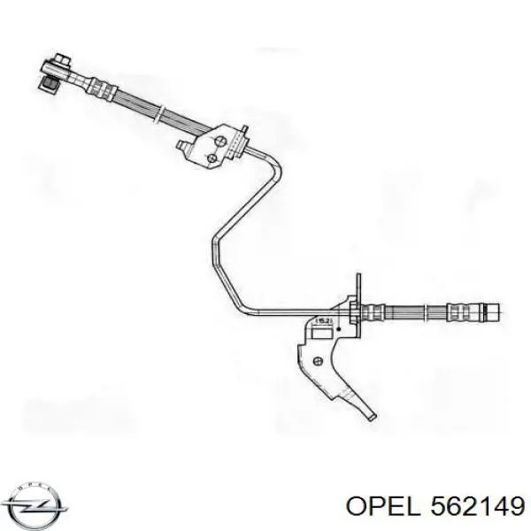 562149 Opel latiguillos de freno trasero derecho