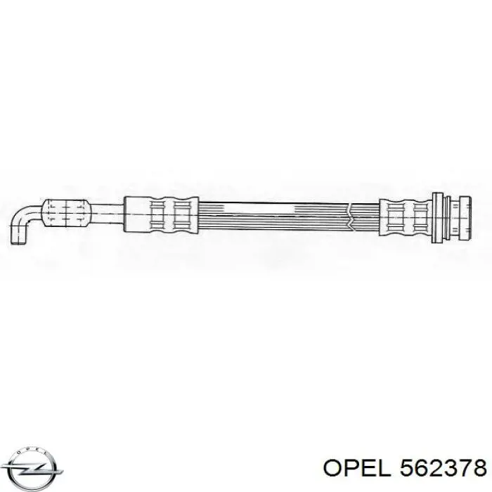 562378 Opel latiguillo de freno trasero